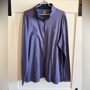 Rhoback Striped Performance Quarterzip - XXL - Purple